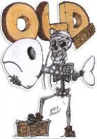 Наклейка Old School 15x11см.